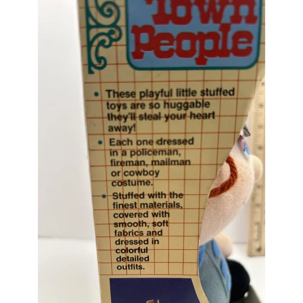 Vintage 1985 Well-Made Town People Mailman Plush Doll Small Stuffed Toy In Box
